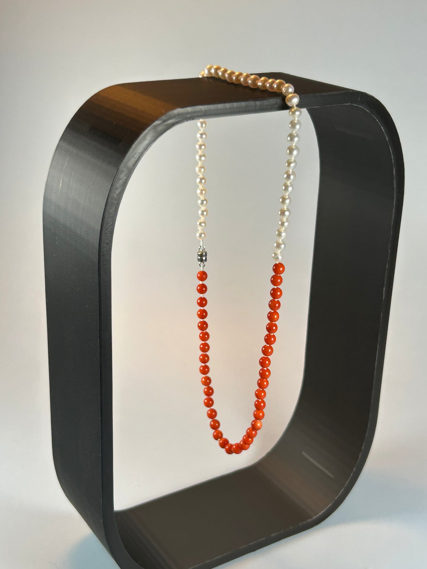Pearl and Italian Coral Necklace