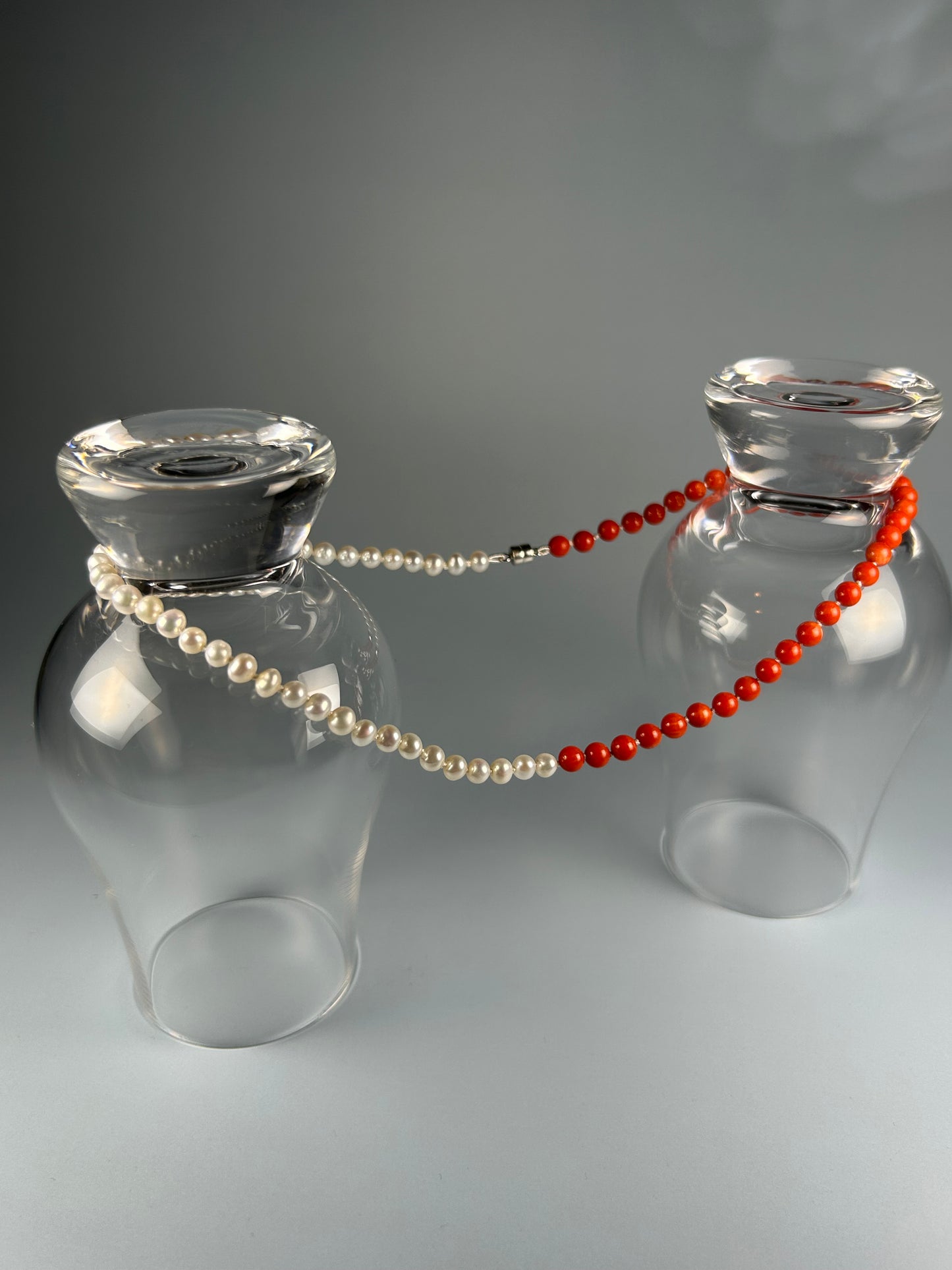 Pearl and Italian Coral Necklace